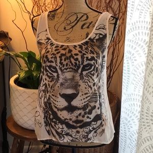 Tistory Sheer Cut Out Distressed Tank Top